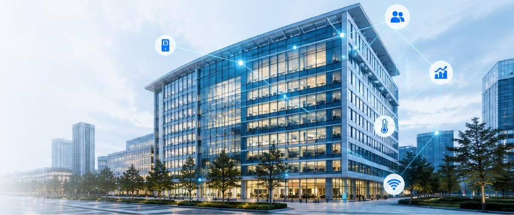Smart building integrated with IoT network sensors